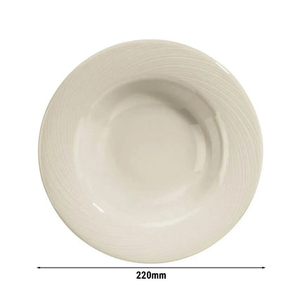 GGM Gastro (24 pcs) SEMPRE | Deep Plate - Porcelain - Ø220mm - Cream