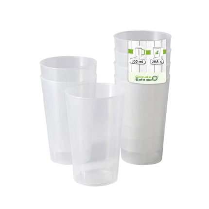 GGM Gastro (288 pcs) Polypropylene Cup (reusable) - 300ml - Ø 77mm - Clear