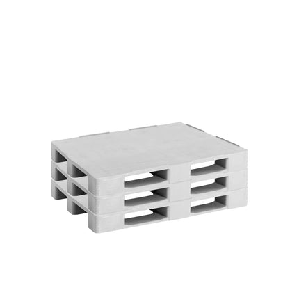 GGM Gastro (3 pcs) - Euro Pallet 1200x800mm - Hygienic Plastic - Load Capacity: 4000kg - Grey