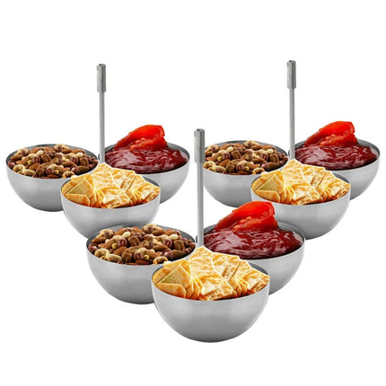 GGM Gastro (3 pcs) Snack Bowls - Stainless Steel - Ø85mm - round