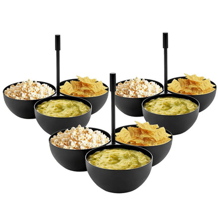 GGM Gastro (3 pcs) Snack Bowls - Stainless Steel - round - Ø 85mm - Black