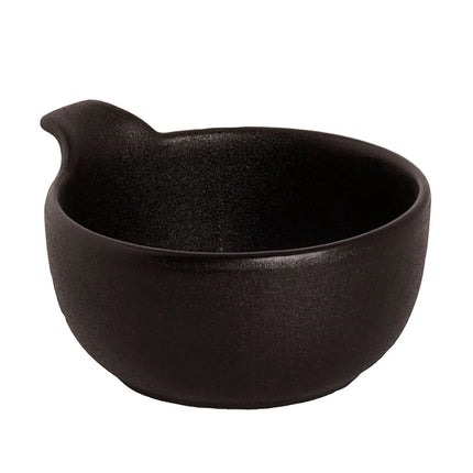 GGM Gastro (4 pcs) Dessert Bowl - Universe - Porcelain - 240ml - round - with carry handles - Ø 100mm - Depth: 59mm - Black