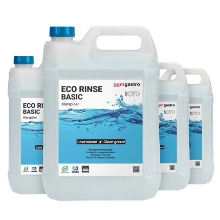 GGM Gastro (4 pcs) Dishwasher Rinse Aid Concentrate ECO - for rapid drying & streak‑free results - ea 10L - Eco-friendly & chlorine-free