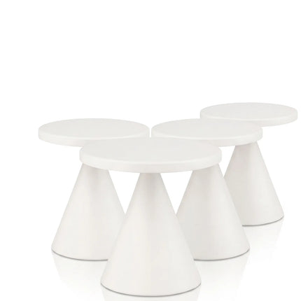 GGM Gastro (4 pcs) LED Table Lamp - CONE - Rechargeable - Cordless - 3-step dimmable - Ø130mm - Whisper White - with Charging Dock