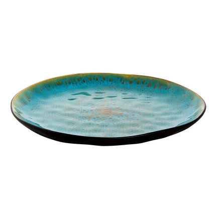GGM Gastro (4 pcs) LOTUS | Plate - flat - Stoneware - Ø275mm - Turquoise/Black