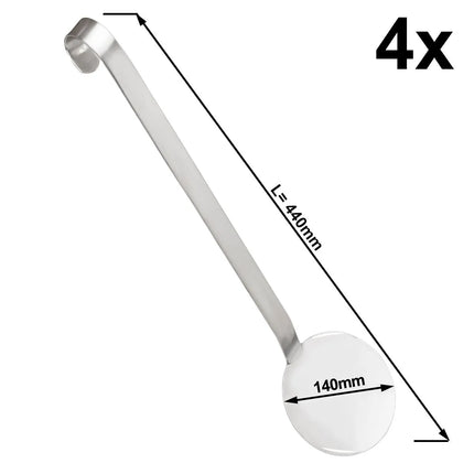 GGM Gastro (4 pcs) Rice Paddle - Ø140mm - Length: 440mm - Stainless Steel