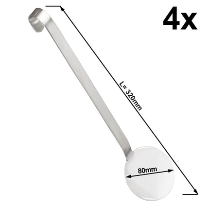 GGM Gastro (4 pcs) Rice Paddle - Ø80mm - Length: 320mm - Stainless Steel