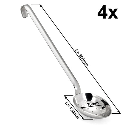 GGM Gastro (4 pcs) Serving Spoon - Length: 350mm - perforated - Stainless Steel