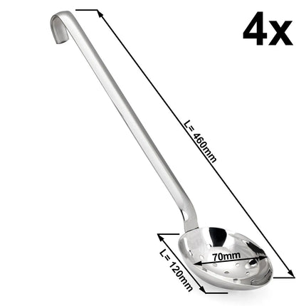 GGM Gastro (4 pcs) Serving Spoon - Length: 460mm - perforated - Stainless Steel