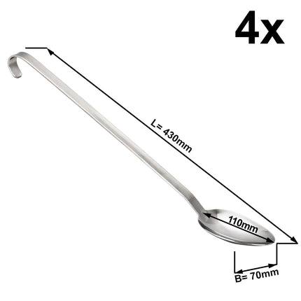 GGM Gastro (4 pcs) Serving Spoon PREMIUM - Ø 70mm - Length: 420mm - Stainless Steel