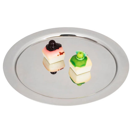 GGM Gastro (4 pcs) Serving Tray - Stainless Steel - Ø390mm - polished - with clear dome