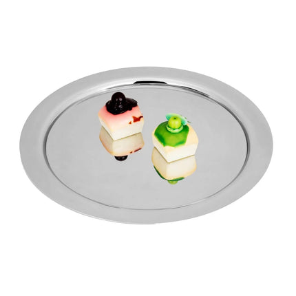 GGM Gastro (4 pcs) Serving Tray - Stainless Steel - Ø500mm - polished - non-slip surface