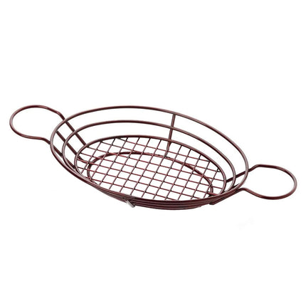 GGM Gastro (5 Cái) Giỏ Bàn & Buffet - SNACKHOLDER - Thép Không Gỉ - Bầu Dục - 280x200mm - Kèm Chén Chấm