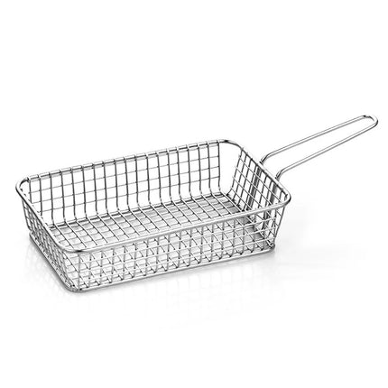 GGM Gastro (5 Cái) Giỏ Phục Vụ - SNACKHOLDER - Thép Không Gỉ - Chữ Nhật - 280x160mm