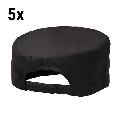 GGM Gastro (5 pcs) Chef Skull Cap - Black