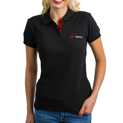 GGM Gastro (5 pcs) Women’s Cotton Polo Shirt - Black - Size: XL