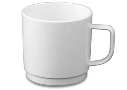 GGM Gastro (50 Cái) Cốc Quai Polycarbonate - Trắng - 200ml - Chống Vỡ