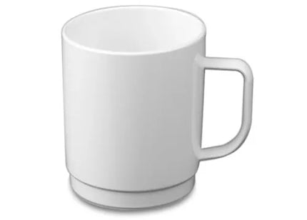 GGM Gastro (50 Cái) Cốc Quai Polycarbonate - Trắng - 250ml - Chống Vỡ