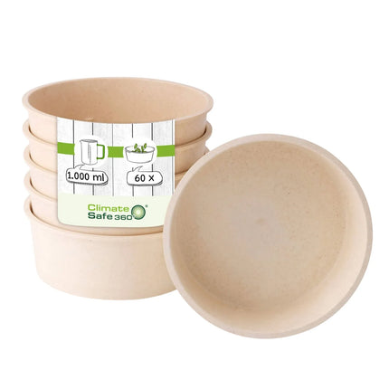 GGM Gastro (540 pcs) Dessert Bowl - Bio-Compound - 1.0L - round - Ø 185mm - Depth: 68mm - Cream White