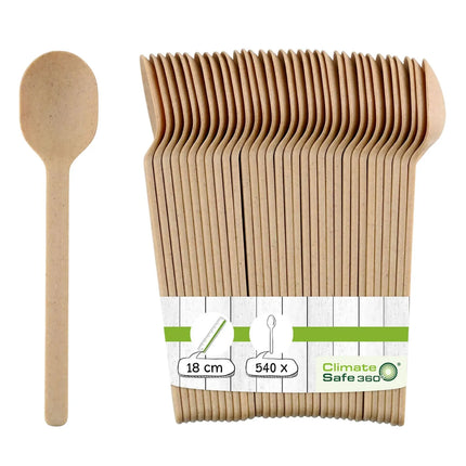 GGM Gastro (540 pcs) Reusable Spoon - 180mm - Natural