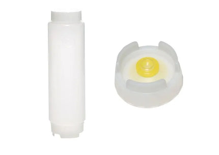GGM Gastro (6 Cái) Bình Bóp Nước Sốt - Nắp Van Dòng Vừa (Chống Nhỏ Giọt) - 710ml - Nắp Vặn - Nắp Trắng