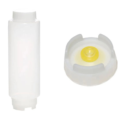 GGM Gastro (6 Cái) Bình Bóp Nước Sốt - Nắp Van Dòng Vừa (Chống Nhỏ Giọt) - 946ml - Nắp Vặn - Nắp Trắng