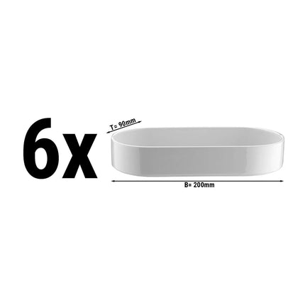 GGM Gastro (6 Cái) Chén Tráng Miệng - PERA - Sứ - 200x90mm - Trắng