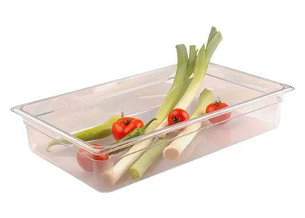 GGM Gastro (6 Cái) Khay Đựng Thực Phẩm GN 1/1 Polycarbonate - Trong Suốt - 25.6L - Sâu 200mm