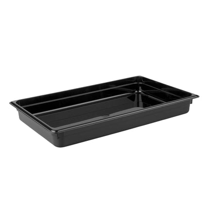 GGM Gastro (6 Cái) Khay GN 1/1 Polycarbonate - Đen - 8.5L - Sâu 65mm