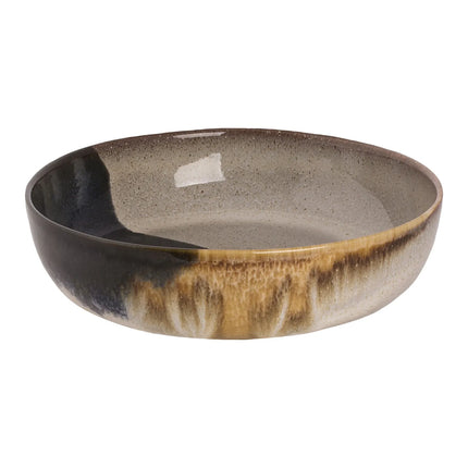 GGM Gastro (6 pcs) AQUAREL | Deep Plate - Stoneware - Ø220mm - Beige/Blue