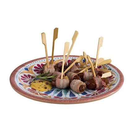 GGM Gastro (6 pcs) ARABESQUE | Plate - Melamine - Ø215mm - Terracotta/Blue