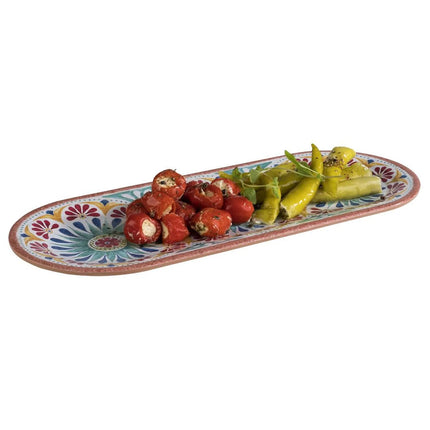 GGM Gastro (6 pcs) ARABESQUE | Platter - Melamine - 380x155mm - Terracotta/Blue