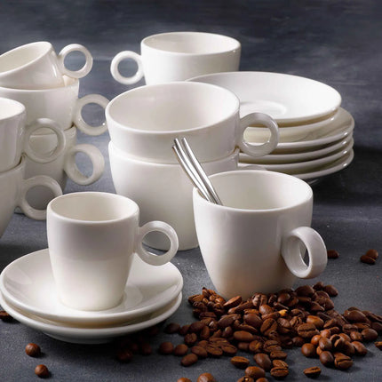 GGM Gastro (6 pcs) BART - Cappuccino saucers - Ø155mm - Ivory
