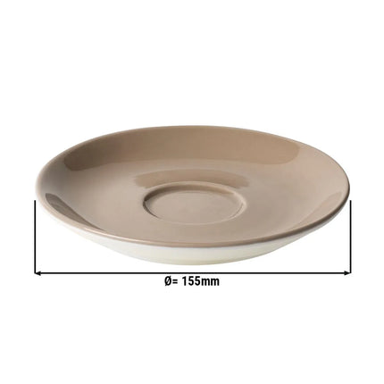 GGM Gastro (6 pcs) BART COLOUR CAFE - Cappuccino saucers - Ø155mm - Brown