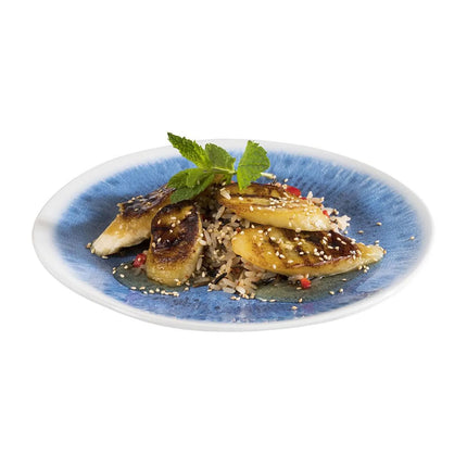 GGM Gastro (6 pcs) BLUE OCEAN | Plate - Melamine - Ø215mm - White/Blue