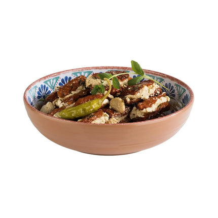 GGM Gastro (6 pcs) Bowl - ARABESQUE - Melamine - 1.1L - 205x205mm - Depth: 55mm - square - Terracotta/Blue
