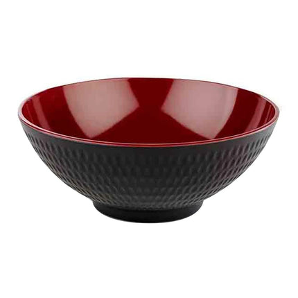 GGM Gastro (6 pcs) Bowl - ASIA PLUS - Melamine - 2.2L - square - 240x240mm - Depth: 95mm - Black/Red