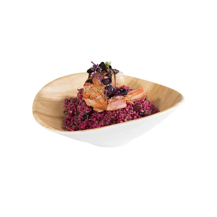 GGM Gastro (6 pcs) Bowl - BAMBOO - Melamine - 0.20L - 175x155mm - Depth: 55mm - White/Beige