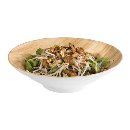 GGM Gastro (6 pcs) Bowl - BAMBOO - Melamine - 2L - square - 305x305mm - Depth: 85mm - White