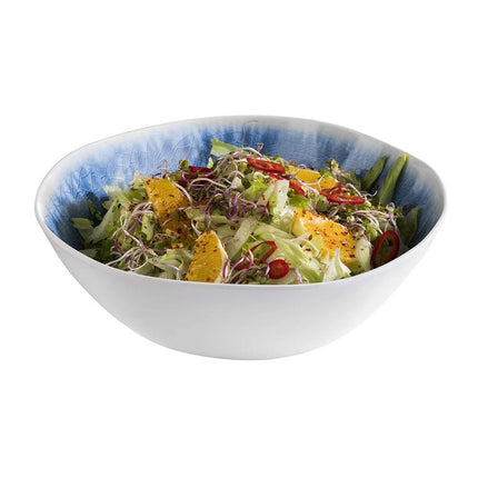 GGM Gastro (6 pcs) Bowl - BLUE OCEAN - Melamine - 3L - Ø 305mm - White/Blue