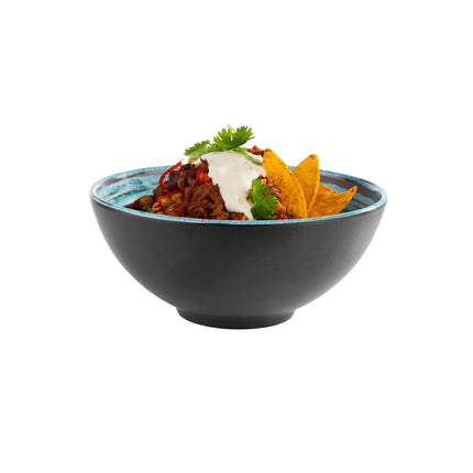 GGM Gastro (6 pcs) Bowl - CANCUN - Melamine - 1.0L - round - Ø 185mm - Brown/Blue