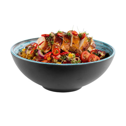 GGM Gastro (6 pcs) Bowl - CANCUN - Melamine - 1.8L - 240x240mm - Depth: 90mm - Brown/Blue