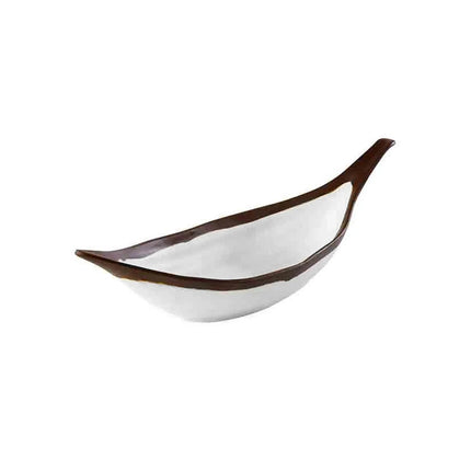 GGM Gastro (6 pcs) Bowl - CROCKER - Melamine - 0.17L - 305x100mm - Depth: 75mm - White/Brown