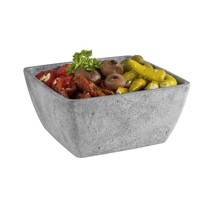 GGM Gastro (6 pcs) Bowl - ELEMENT - Melamine - 1.5L - square - 190x190mm - Depth: 90mm - Grey