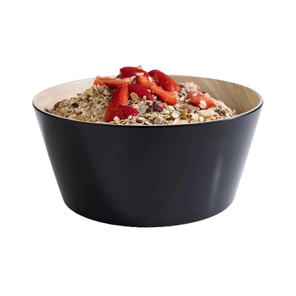 GGM Gastro (6 pcs) Bowl - FRIDA - Melamine - 2.2L - square - 220x220mm - Depth: 105mm - Black & Beige