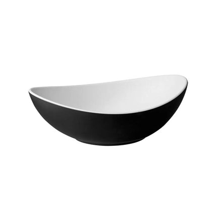 GGM Gastro (6 pcs) Bowl - HALFTONE - Melamine - 0.35L - 175x135mm - Depth: 65mm - Black & White