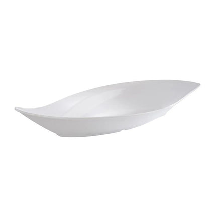 GGM Gastro (6 pcs) Bowl - LEAF - Melamine - 1.0L - 420x195mm - Depth: 65mm - White