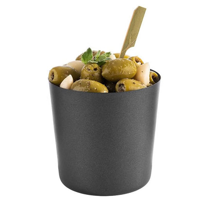 GGM Gastro (6 pcs) Bowl - LEVANTE - Stainless Steel - 0.4L - 85x85mm - Depth: 85mm - Black