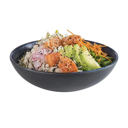 GGM Gastro (6 pcs) Bowl - LOOPS - Melamine - 1.0L - square - 205x205mm - Depth: 65mm - Blue