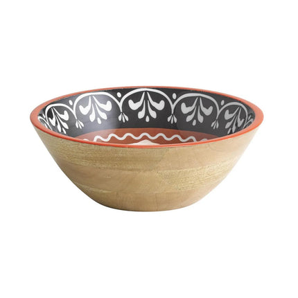 GGM Gastro (6 pcs) Bowl - MANGO - Mango Wood - 3L - round - Ø 300mm - Sicily/Red/Black
